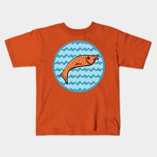 Jumping fish in the sea Kids T-Shirt
